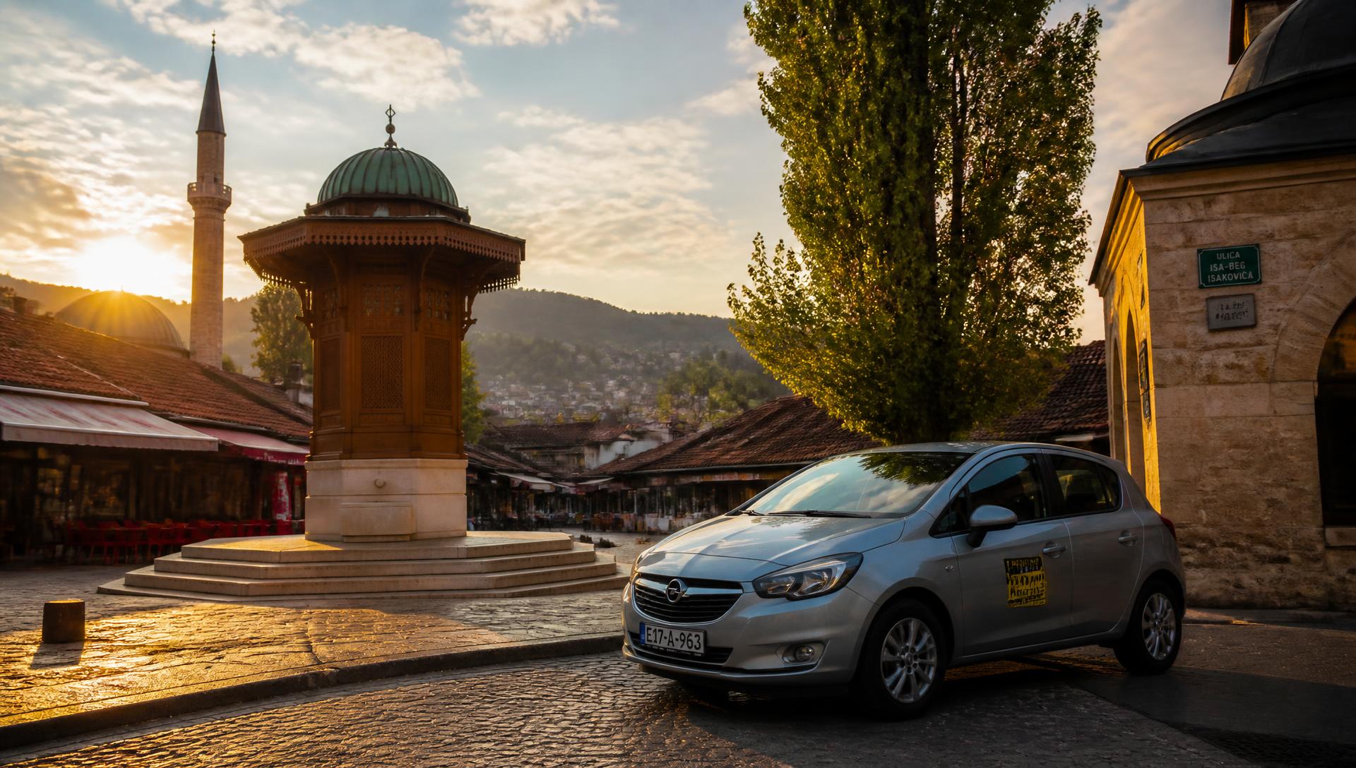 Rent a car Baščaršija Sarajevo — dostava vozila u centar starog grada